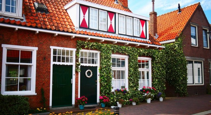 houses, homes, residential building, house exterior, neighborhood, seaside resort, dutch, living, netherlands, architecture